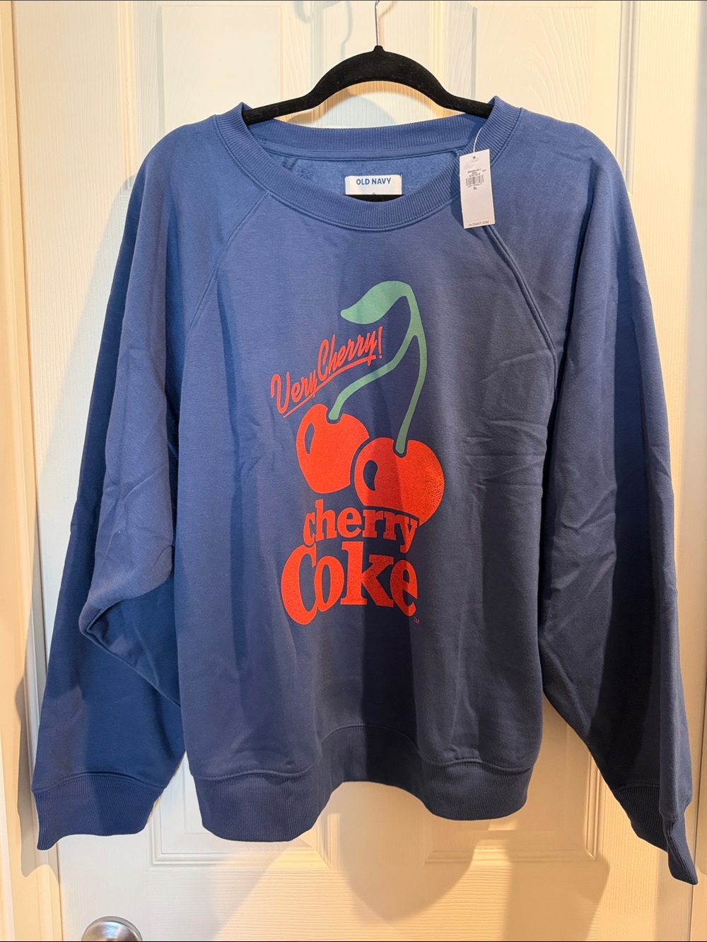 Old Navy Blue Cherry Coke Graphic Crewneck Sweatshirt - XL